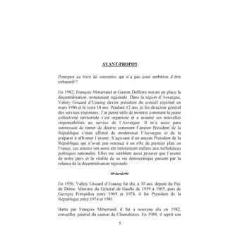 Avec Giscard en Auvergne