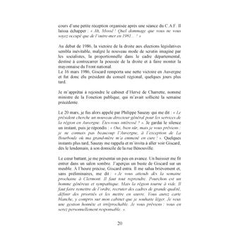 Avec Giscard en Auvergne