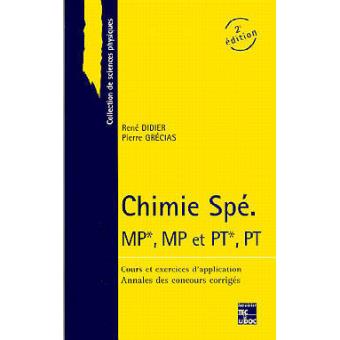 Chimie Spé Mp Mp Pt Pt - 