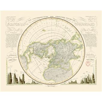 Carte – Lignes isothermes - Géographie nostalgique