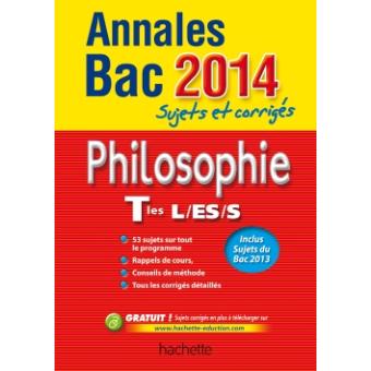 Annales Bac Philosophie Term L, ES, S - 1