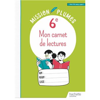 Mon Carnet de lectures 6e - Cahier élève