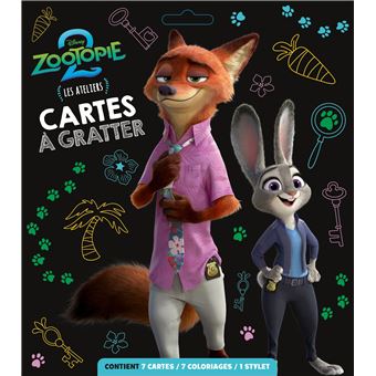 ZOOTOPIE 2 - Les Ateliers Disney - Pochette plate - Cartes à gratter