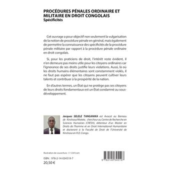Procédures pénales ordinaire et militaire en droit congolais. Spécificités