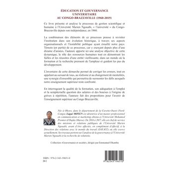 Éducation et gouvernance universitaire au Congo-Brazzaville (1960-2019)