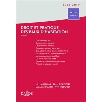 Droit et pratique des baux d'habitation 2018/19 - 9e ed. - 1