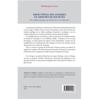Droit pénal des affaires et groupes de sociétés