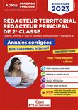 Concours Rédacteur territorial et Rédacteur principal 2e classe - Catégorie B - Annales corrigées