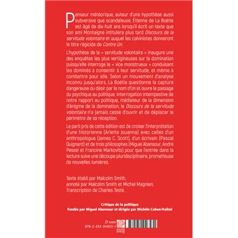 Discours de la servitude volontaire