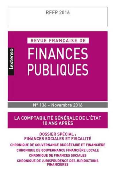 Revue française de finances publiques n 136 - 2016 -  Collectif - broché