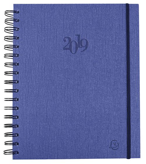 Exacompta Agenda journalier à spirales Swan - 14,6 x 9 cm - Bleu canard -  2024 - Agendas, calendriers et éphémérides