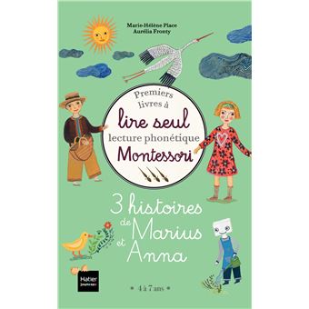 Coffret premiers livres à lire seul - 3 histoires de Marius et Anna niveau 3 Pédagogie Montessori