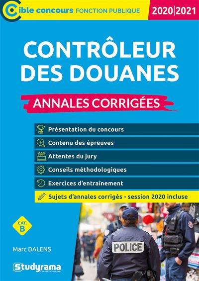 Contrôleur des douanes Annales corrigées