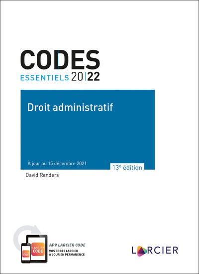Code essentiel - Droit administratif - David Renders - broché