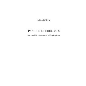 Panique en coulisses