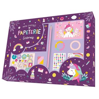 Mon coffret papeterie Licornes