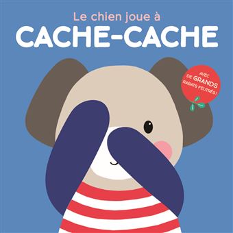 Le chien joue à cache-cache