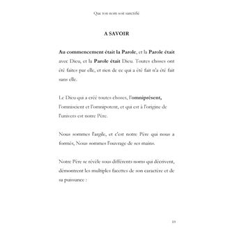 Que ton nom soit sanctifié