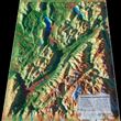 Carte en relief des Bauges-Belledonne-Chartreuse