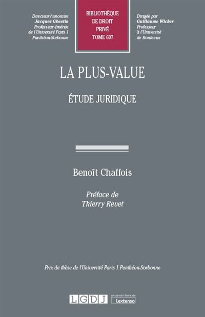 La plus-value - Benoît Chaffois - broché