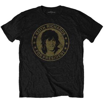 T-Shirt The Rolling Stones Keith For President Noir