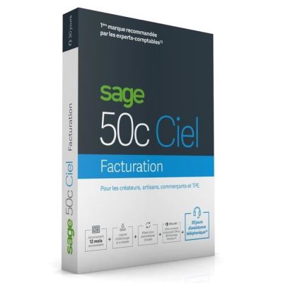 Sage 50cloud Ciel Facturation PC 1 an d’assistance téléphonique