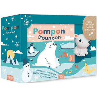 Mon premier livre de bain - pompon l'ourson (valisette carton)