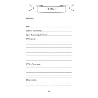 Carnet des anniversaires