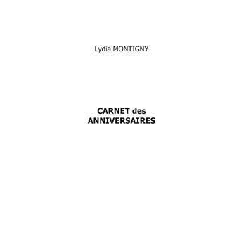 Carnet des anniversaires