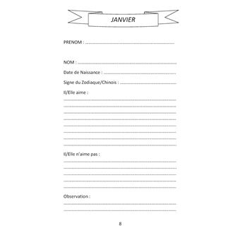 Carnet des anniversaires