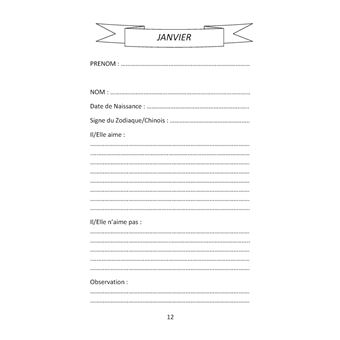 Carnet des anniversaires