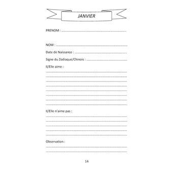 Carnet des anniversaires