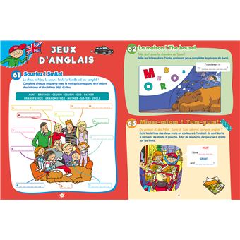 Sami et Julie -100 Jeux de vacances - Du CP au CE1 - Cahier de vacances 2023