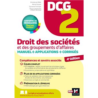 DCG 2 - Droit des sociétés et autres groupements d'affaires - Manuel et applications 2025-2026