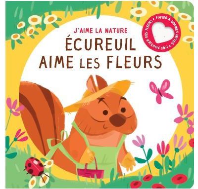 Ecureuil aime les fleurs