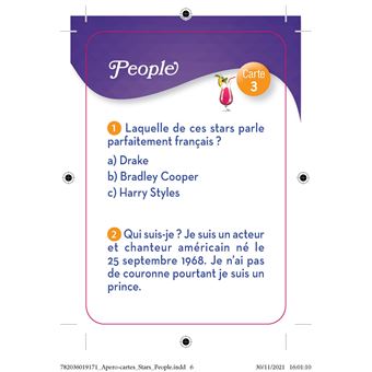 Apéro-cartes Stars & people