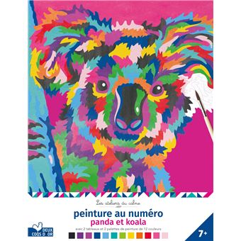 Les ateliers du calme : peinture au numéro : panda et koala - Jérémy Mariez  - Deux Coqs D'or - Papeterie / Coloriage - Librairie Martelle AMIENS