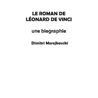 Le roman de Léonard de Vinci