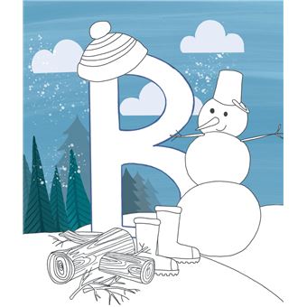 Mon abécédaire des 4 saisons à colorier : l'hiver