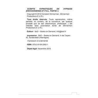 Scripts hypnotiques en hypnose ericksonienne et PNL N°3