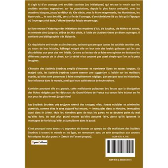Les sociétés secrètes et leurs crimes