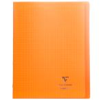 Cahier Clairefontaine Koverbook protège-cahier piqué polypro 96 pages Séyès 24 x 32 cm Orange Transparent