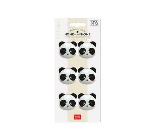 BAG CLIPS - PANDA - SET 6 PCS