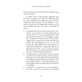Les réalités de la vie en entreprise