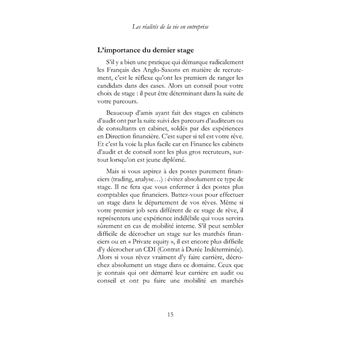 Les réalités de la vie en entreprise