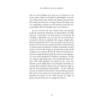 Les réalités de la vie en entreprise