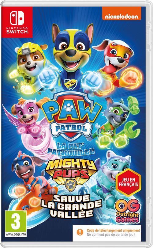 Bandai Namco Pat’ Patrouille : La Super Patrouille Sauve La Grande Vallée Code In A Box Nintendo Switch