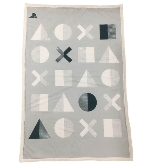 SONY-PLAYSTATION CONTROLLER KEYS SHERPA BLANKET