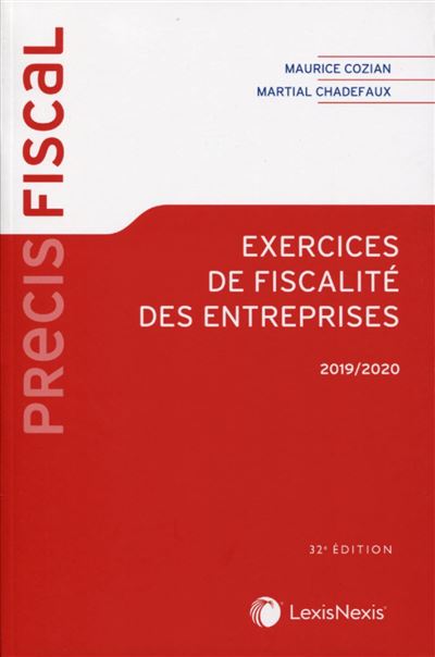 Exercices De Fiscalité Des Entreprises 2019/2020 - Broché - Maurice ...