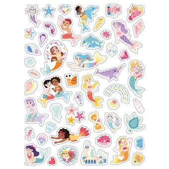 250 autocollants - jolies sirènes